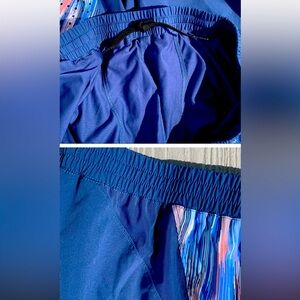 Peloton Solfire print side stripe Pull on Athleisure Shorts, XL